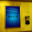 Wall LED light box advertisement poster mock up