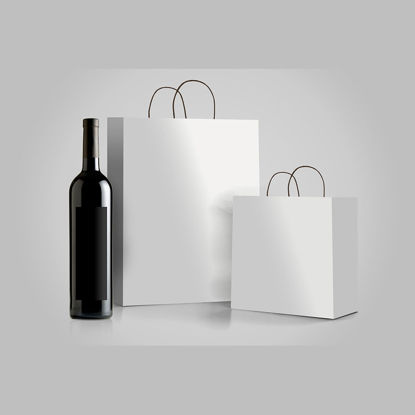 red wine paper bag mockup