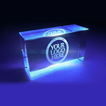 Crystal laser cube Logo mock up