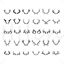 Hand Drawing Various Deer Horn Icons AI Vector
