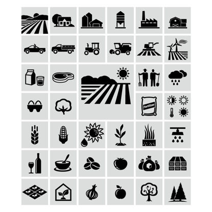 Agriculture Icons AI Vector