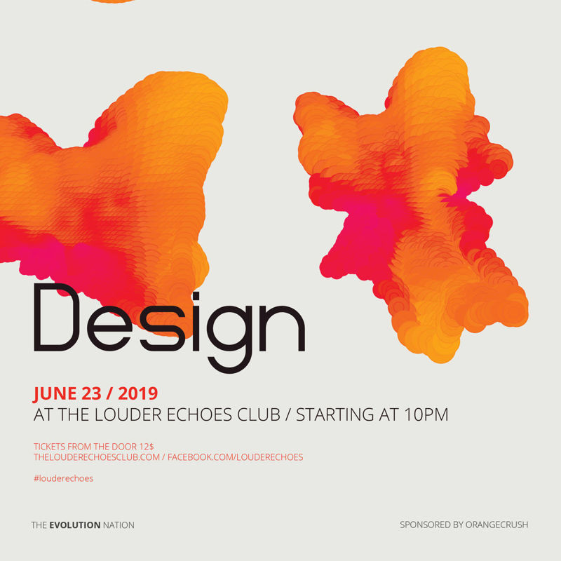 Abstract orange color design poster template