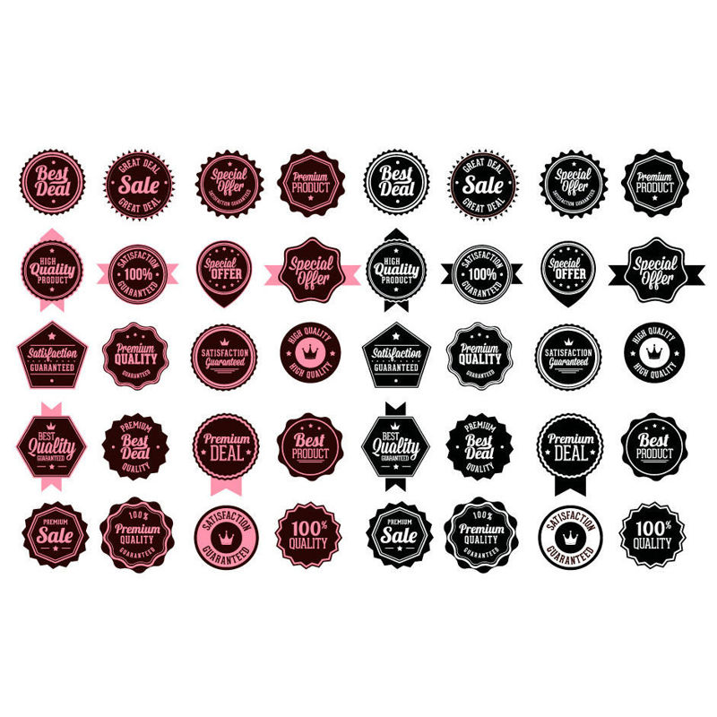 Badge Label Icons AI Vector