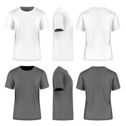 White Black Tshirts AI Vector