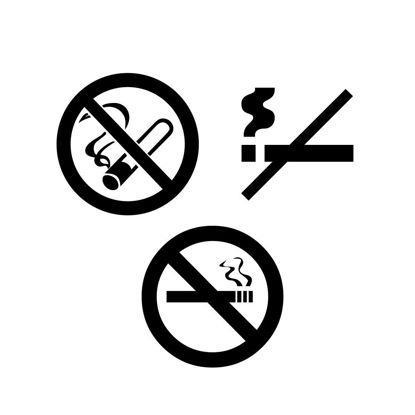 No Smoking Icons AI Vector