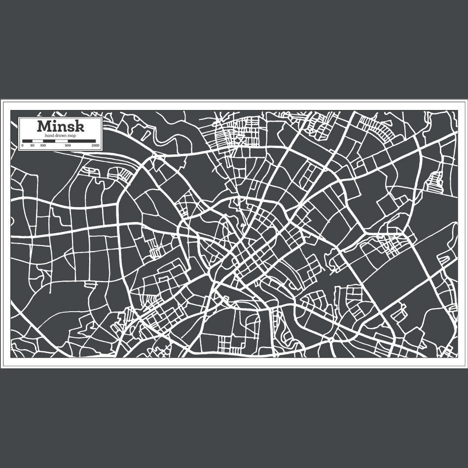 Hand Drawn Minsk Map AI   0000018330 Hand Drawn Minsk Map Ai Vector 