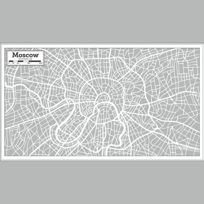 Hand Drawn Moscow Map AI Vector
