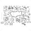 Hand Drawing Travel Line Icons AI