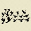 Flying Birds Silhouettes AI Vector