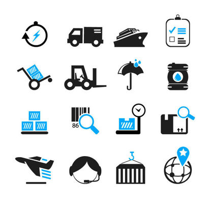 Logistics Icons AI Vector