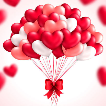 Saint Valentine Day Heart Balloon Red AI Vector