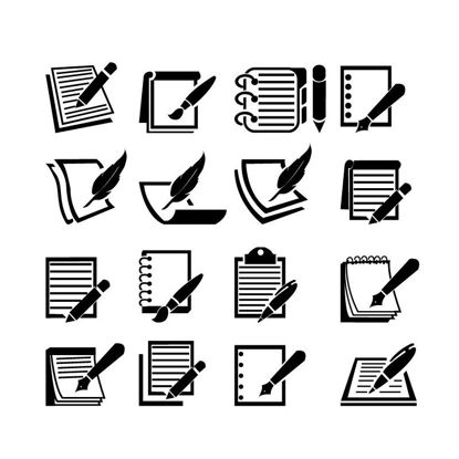 Notebooks icons AI Vector