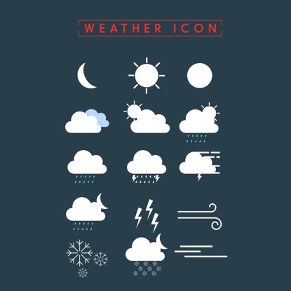 Weather Icons AI Vector
