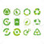 Circulation Green Icons AI vector