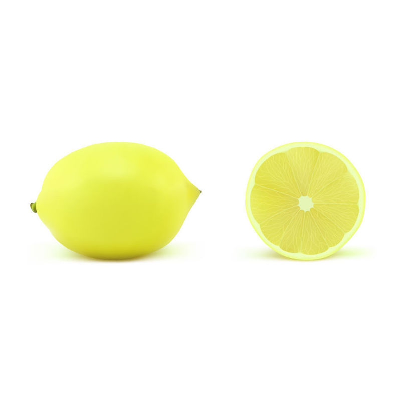 Fruit Yellow Lemon Photorealistic Graphic Design AI Vector