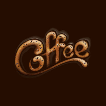 Creative Coffee Text Graphic Design Background AI Vector