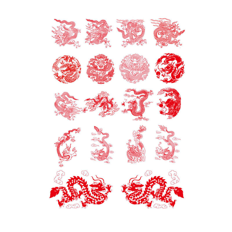 Chinese Dragons Graphic AI Vector