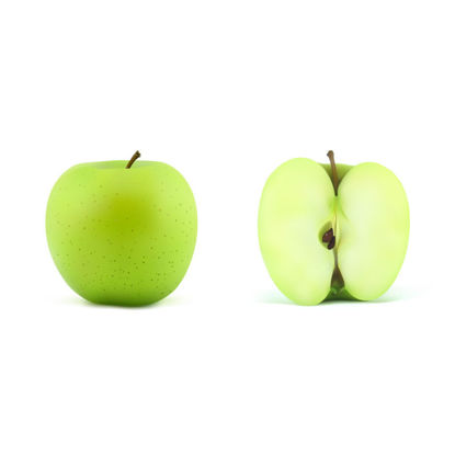 Green Apple Photorealistic Graphic Design AI Vector