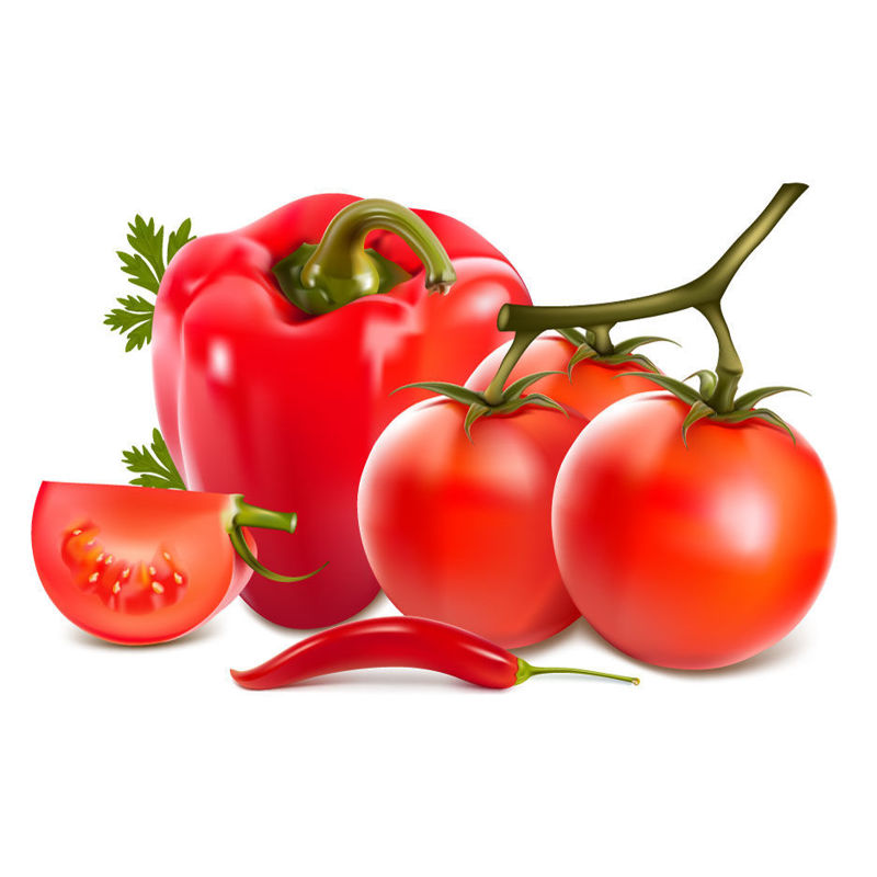 Photorealistic Red Vegetables Graphic Collection AI Vector