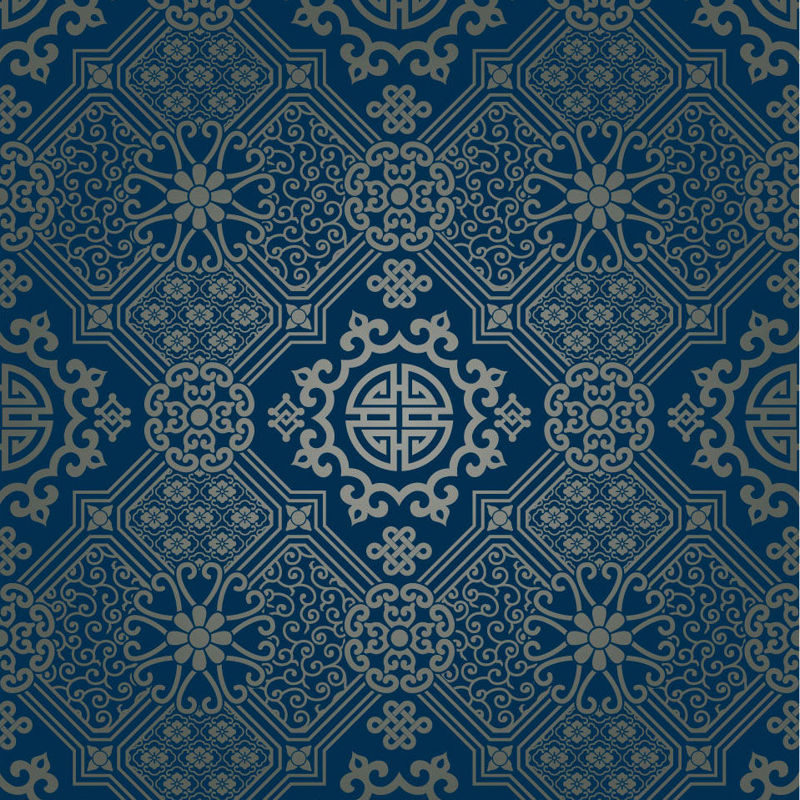 Vintage Chinese Decorative Design Background AI Vector