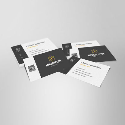 business card showcase horizontal mockups
