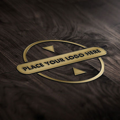 Gold on wood logo mockups