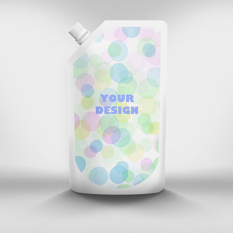 liquid drink bag packaging mockup