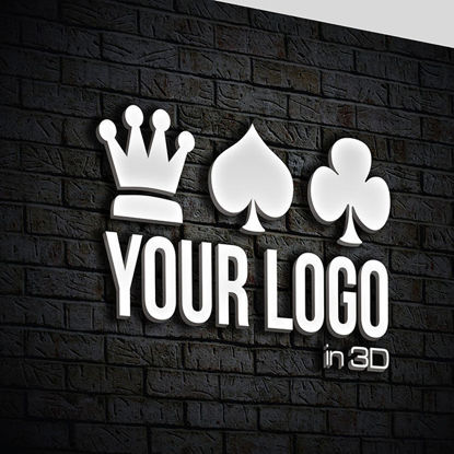 wall 3d logo mockup