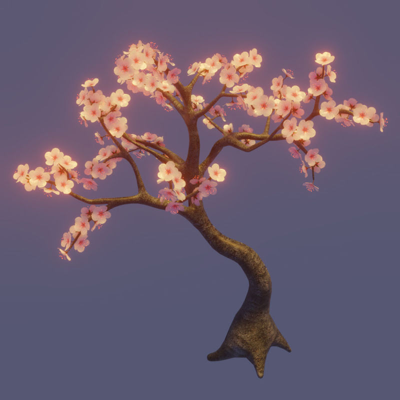 cherry tree 3d model