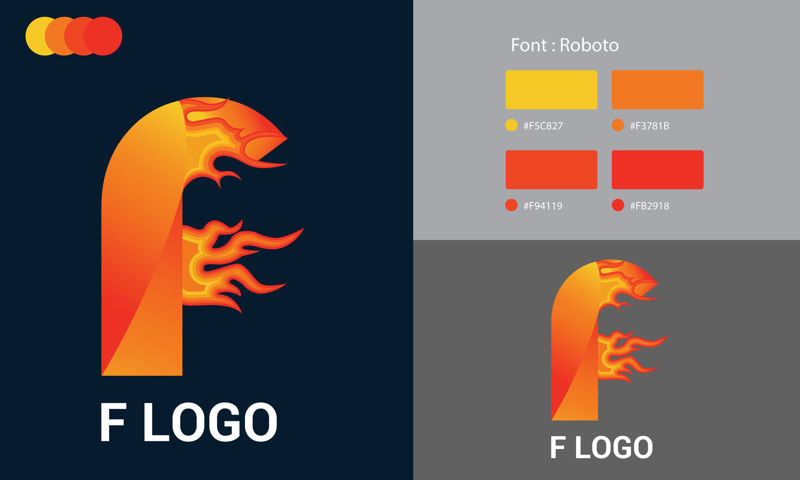 F Logo inspiration Template Design