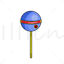 A lollipop as Cyclops from X-Men