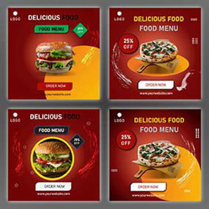 Delicious Food Social Media Banner Template Design