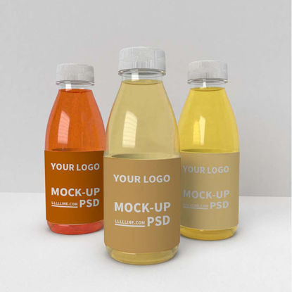 Plastic beverage bottle mockup packaging mockup