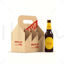 mockup of portable beer packing box in restaurant