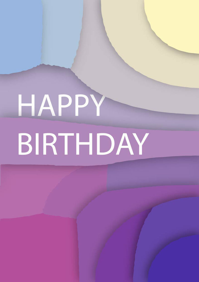 Front cover for Happy birthday cards