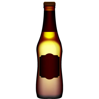 restaurant Brown glass beer bottle vector
