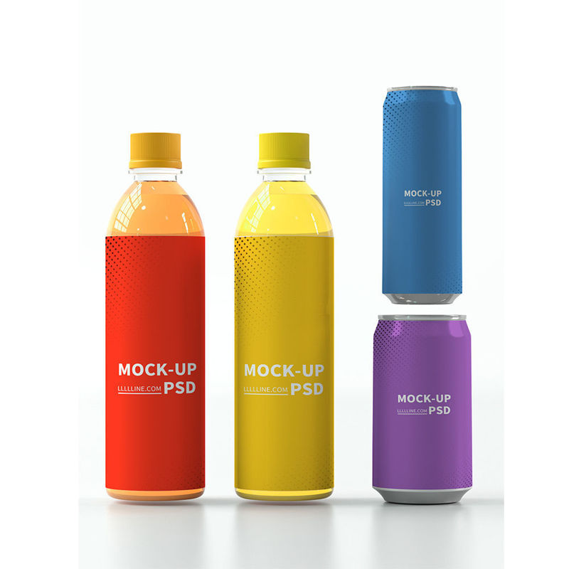 beverage bottle Packaging mockup