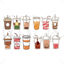 cartoon lovely decorative milk tea vector