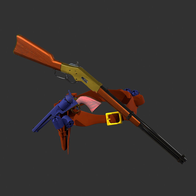 HANDY IRON optimalizált Western Guns 3D modell