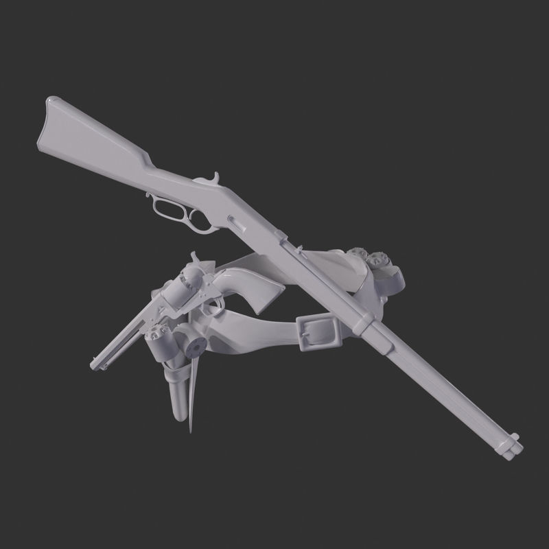 HANDY IRON Optimized Western Guns 3D Модель