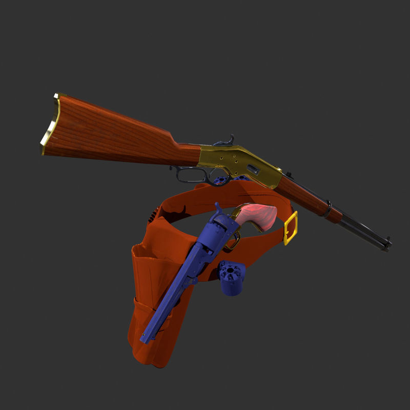 HANDY IRON Optimized Western Guns 3D Модель