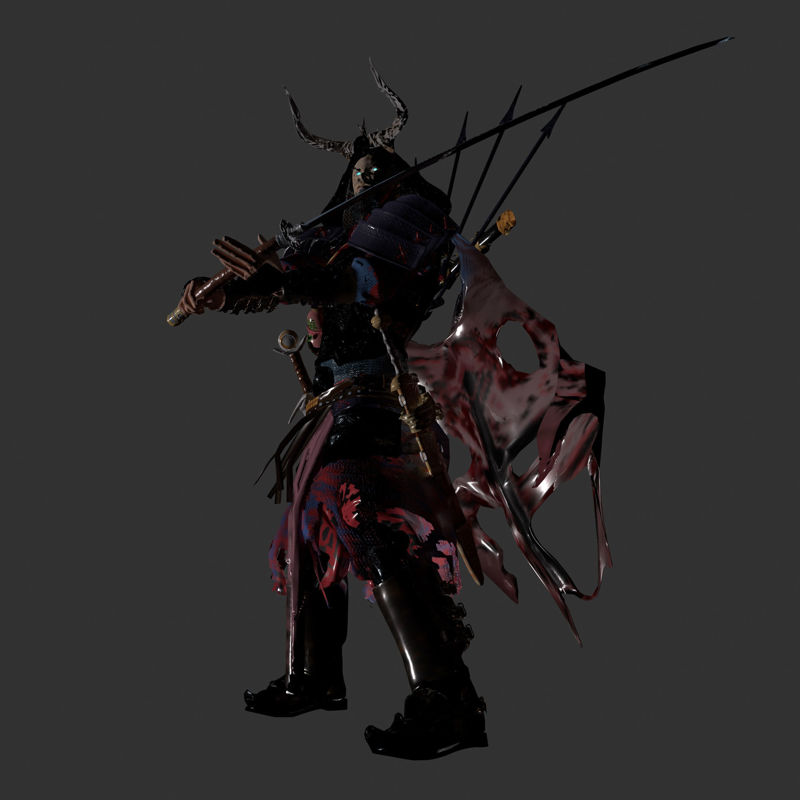 The DEAD GENERAL Optimized Creature Character 3d model Rig