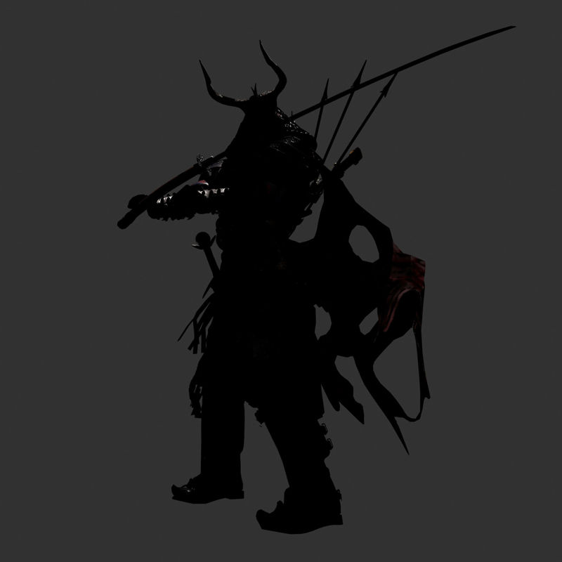 Оптимизированный персонаж существа DEAD GENERAL 3d модель