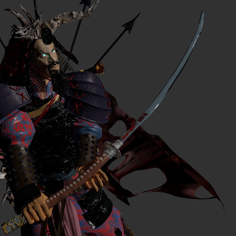 The DEAD GENERAL Optimized Creature Character 3d model Rig