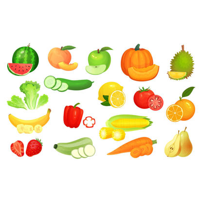 Sliced food sliced vegetables and fruits