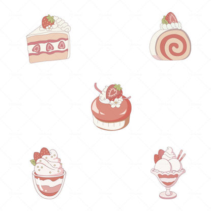 Strawberry ice cream cake dessert