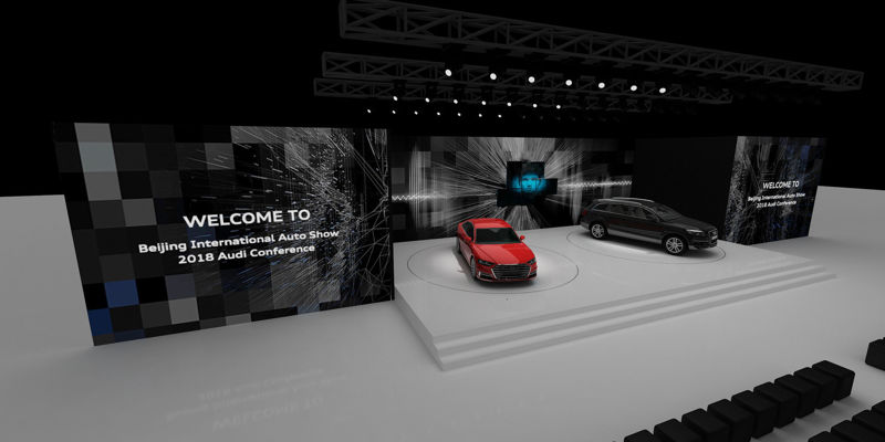 AUDI Auto booth exhibition 3d scene