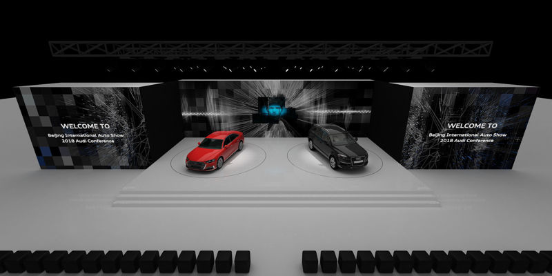 AUDI Auto booth exhibition 3d scene