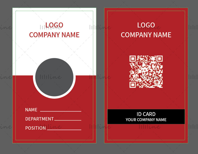 work-permit-vector-template