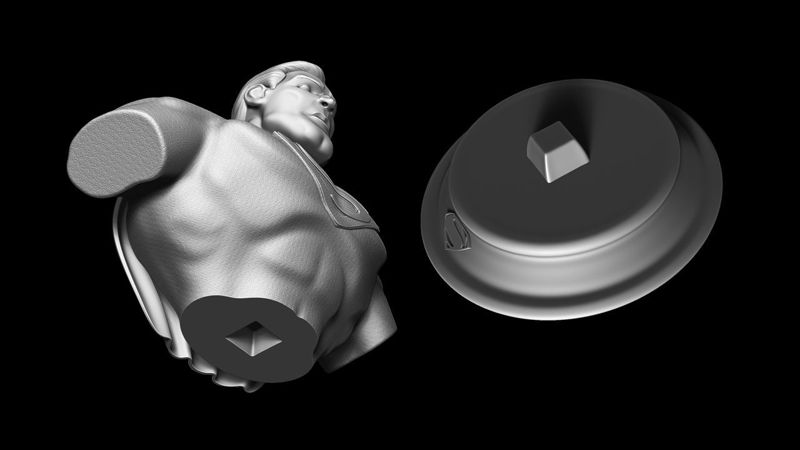 JL Superman Bust 3D print model